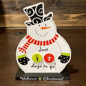 Snowman Countdown to Christmas Home Decor